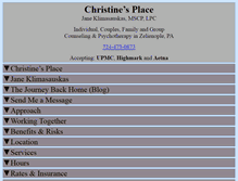 Tablet Screenshot of christinesplace.com